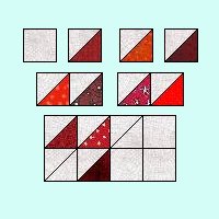 layout of squares and triangles